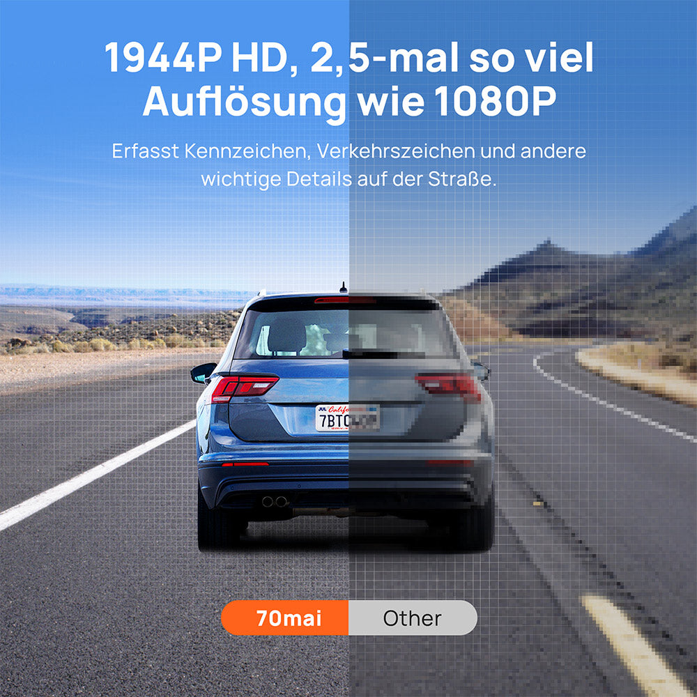 70mai Dash Cam A500S 2.7K Ultra Full HD Dual-channel Optional