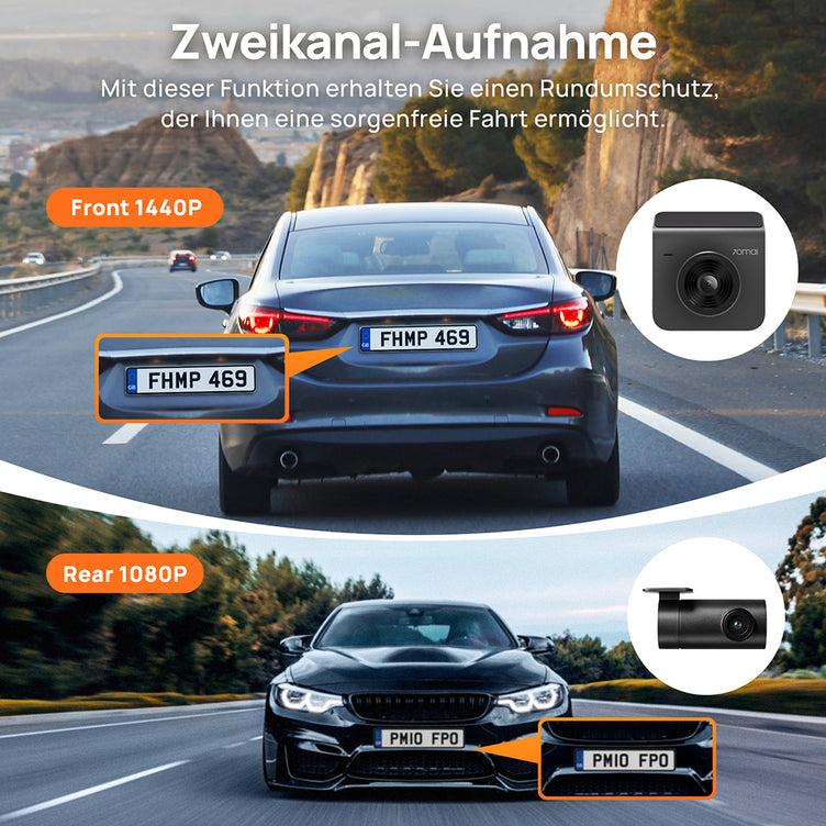 70mai A400 Dash Cam 1440P Quad HD with 2