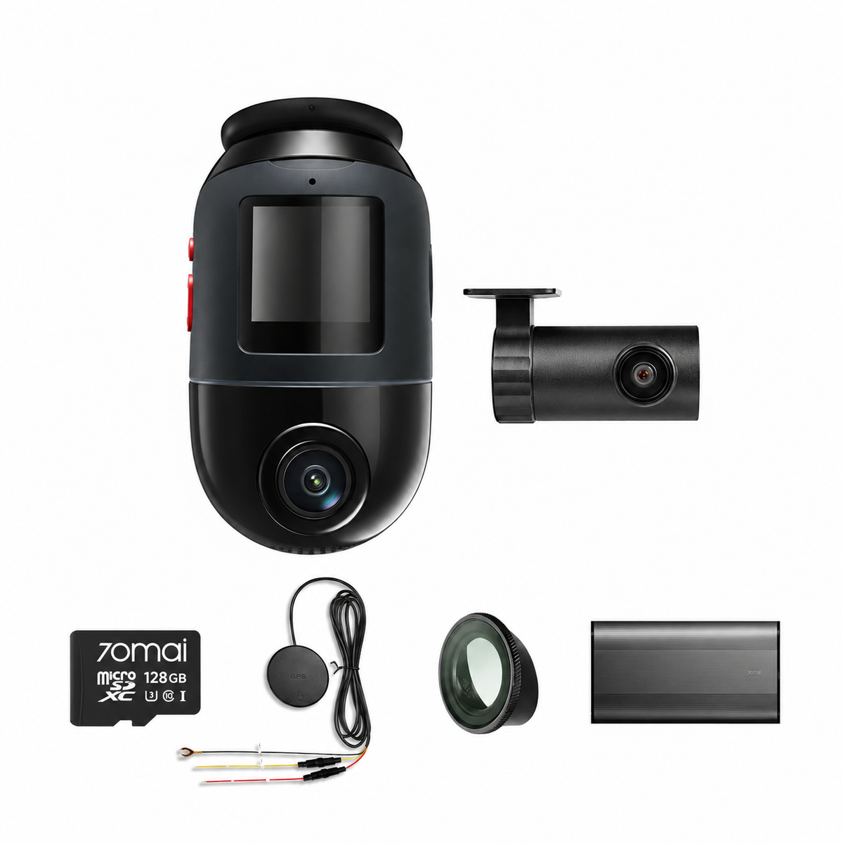 4K Omni Bundle: Front Cam + Rear Cam + Memory Card + Hardwire Kit + CPL Filter + Battery Pack