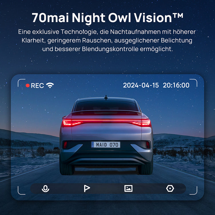 70mai Dashcam A510 - night vision