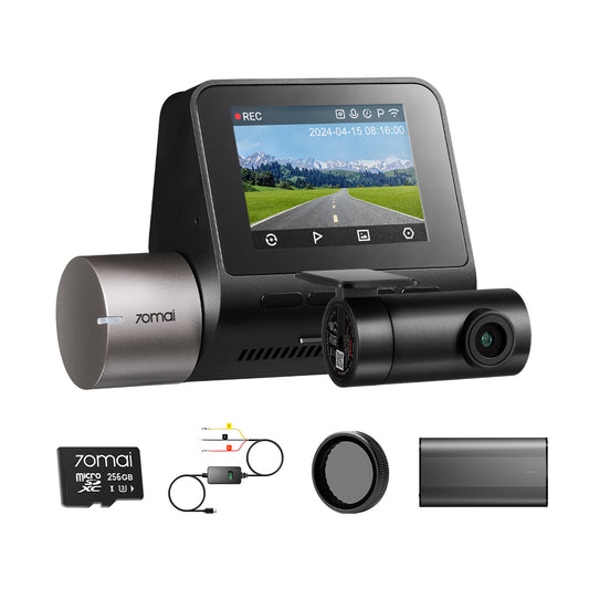 A510 Bundle: Front Cam + Rear Cam + Memory Card + Hardwire Kit + CPL Filter + Battery Pack