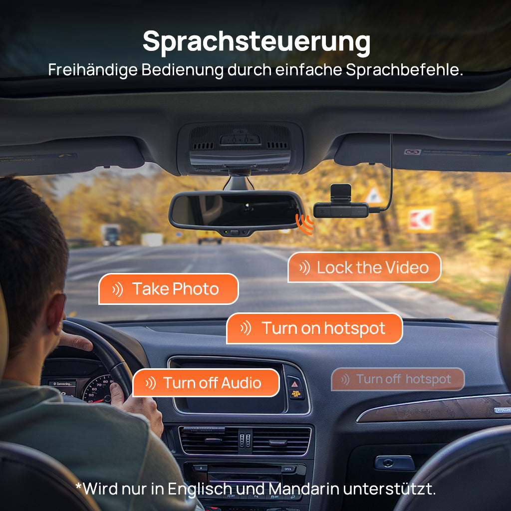 70mai Dash Cam 4K M800 with Built-In eMMC, Dual Sony STARVIS 2, HDR Recording, 4G LTE & Compact Design