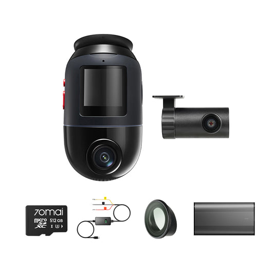 4K Omni Bundle: Front Cam + Rear Cam + Memory Card + Hardwire Kit + CPL Filter + Battery Pack