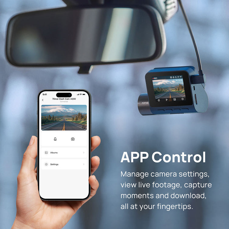 70mai Dash Cam A200 APP Control 1080P 60FPS Dual-Channel Optional