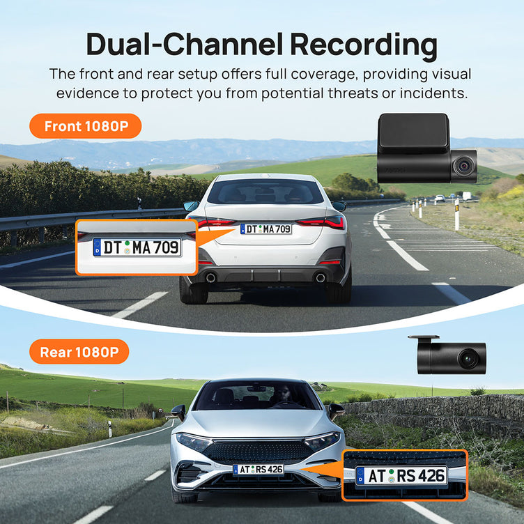 70mai Dash Cam A200 APP Control 1080P 60FPS Dual-Channel Optional