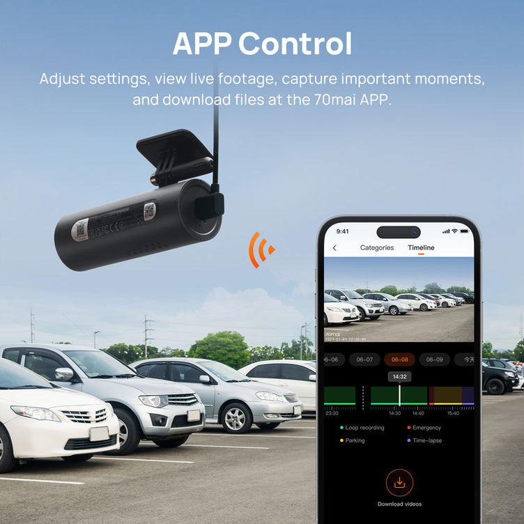 70mai Dash Cam 3 1080P HDR Imaging Voice Control Driving Assistant